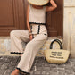 Casual Women's Elegant Holiday Lace Trousers Suit