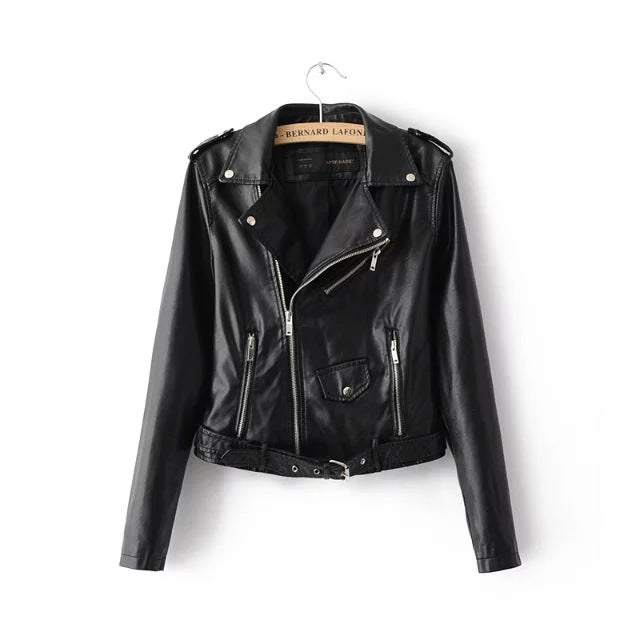 Manteau de vêtements pour femmes d'automne et d'hiver version coréenne de la version coréenne de la veste en cuir pour femmes mode vêtements pour femmes en gros