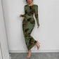 Elegant Graceful Double Layer Round Collar Gauze Dress Long