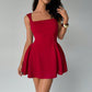 Slim Fit Dress Backless Sleeveless Vest Suspender Skirt