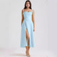 Solid Color Sleeveless Sleeveless Split Tube Top Dress Sling Top Suit