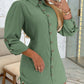 Fashion Personality Drawstring Solid Color Dress Women