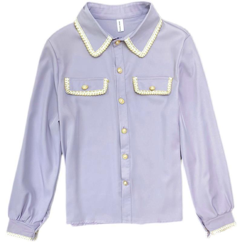 Fashion Dai Chiffon White Shirt Women Long Sleeve
