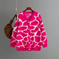 Women's Jacquard V-Neck Long Line Knit Sweater