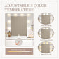 Dressing Table And Mirror, Dressing Table And Bedroom Dressing Table With 3-color Light Options For Adjustable Brightness, White