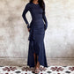 Women's Fashion Flounce Long Sleeve Dress