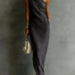 Elegant Satin Off-shoulder Draping Slim-fit Maxi Dress