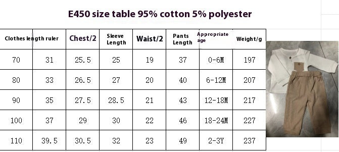Combinaison pantalon à manches longues épaisse en tissu gaufré pour bébé
