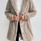 Women's Fashion Rabbit Plush Hooded Cardigan Coat