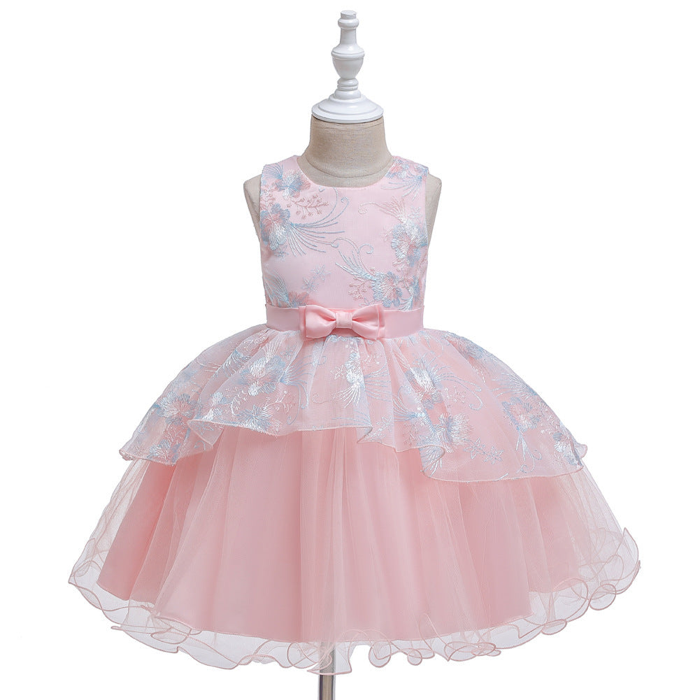 Robe de princesse avec nœud en dentelle