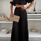 Women's Fashion Satin Tube Top Wide Leg Pants Suit