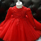 Baby Girl Princess Dress Flower Girl Wedding High-end Long Sleeve