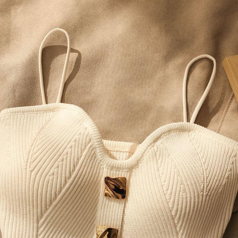 Haut court sans manches à la mode pour femme, élégant et élégant, idéal pour l'extérieur