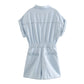 Waist slimming jumpsuit shorts