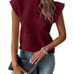 Multi-Color Women's Round Neck Shoulder Sleeve T-Shirt