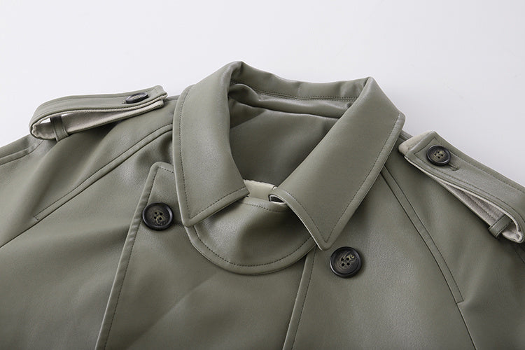 Women's Long Windbreaker Jacket Atmospheric Contrast Color