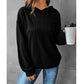 Sweat-shirt à capuche décontracté à manches longues et couleur unie pour femme, collection automne