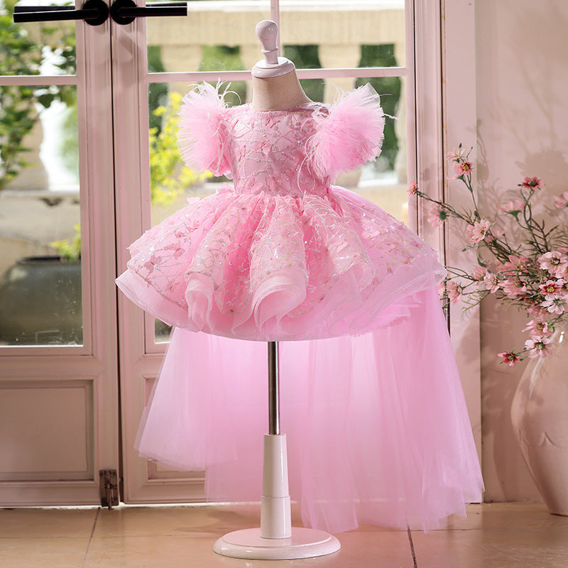 Girl's Princess Dress Beautiful Piano Playing Pettiskirt