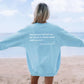 Pull ras du cou doublé polaire pour femme, imprimé slogan uni, simple et confortable, couleur unie