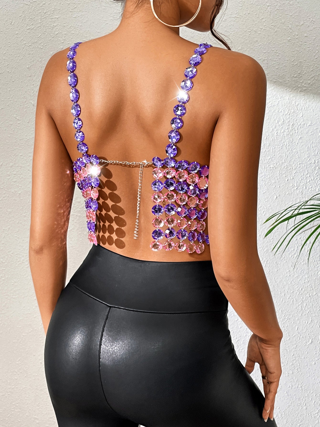 New Gem Stitching Backless Underwaist
