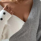 Long Sleeve V-neck Mid-length Dress