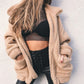 Manteau décontracté pour femme, automne-hiver, nouvelle collection Europe et États-Unis, manteau ample en laine et fourrure