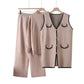 French-style Waistcoat Jacket Knitted Vest