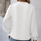 Women's Elegant Women's V-neck Lantern Sleeve Style Solid Color Shirt