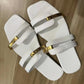 Sandales et pantoufles à semelles plates tendance et assorties pour femmes