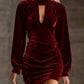 Sexy Chic Solid-Color High-Neck Bodycon Dress