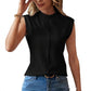 Solid Color Sleeveless Round Neck Vest Top