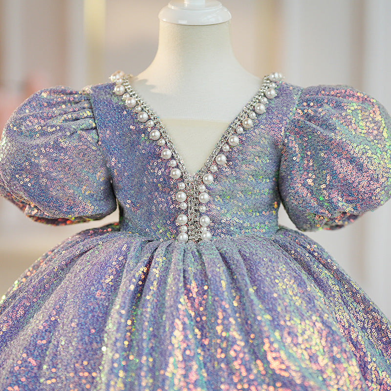 Children's Princess Dress Host Piano Performance