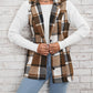 Fashion Women's Wear Lapel Suit Vest Plaid Coat