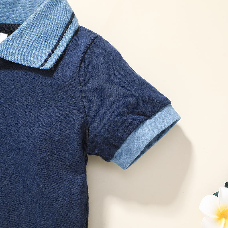 Grenouillère une pièce pour bébé et nourrisson, style boxer rayé tendance
