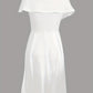Banquet Temperament White Long Type Dress