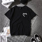 Loose White Couple Wear Short Sleeve