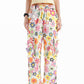 Harajuku Street Sweet Cool Style Flowers Full Printed Leisure Wide-leg Casual Pants