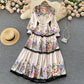 Royal Court Style Floral High-end Sense Dress