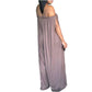 One-shoulder Tube Top Casual Loose Plus Size Sleeveless Jumpsuit