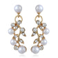 Fashion chain set sweet temperament all-match pearl diamond earrings necklace bride suit