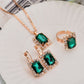 The bride suit crystal necklace earrings ring three suit jewelry accessories and foreign wedding dinner