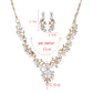 Fashion chain set sweet temperament all-match pearl diamond earrings necklace bride suit