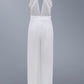 Deep V Halter Jumpsuit Casual Trousers