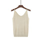 V-neck suspender knitted glitter vest