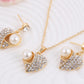 Europe And The United States Sell Money Network Pearl Necklace Set Bridal Jewelry Set Wholesale 9093