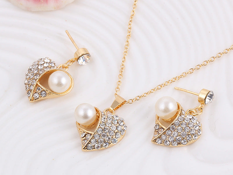 Europe And The United States Sell Money Network Pearl Necklace Set Bridal Jewelry Set Wholesale 9093