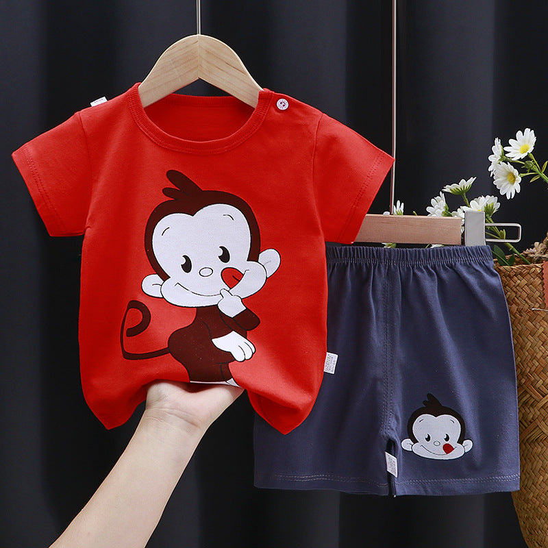 Ensemble à manches courtes pour enfant en pur coton