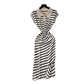 Retro Short-Sleeve Striped Dress For Women