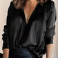 Women's Silky Satin Satin Long-sleeved Shirt