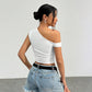 Women's Fashion Personality Slim Fit Shoulder T-shirt